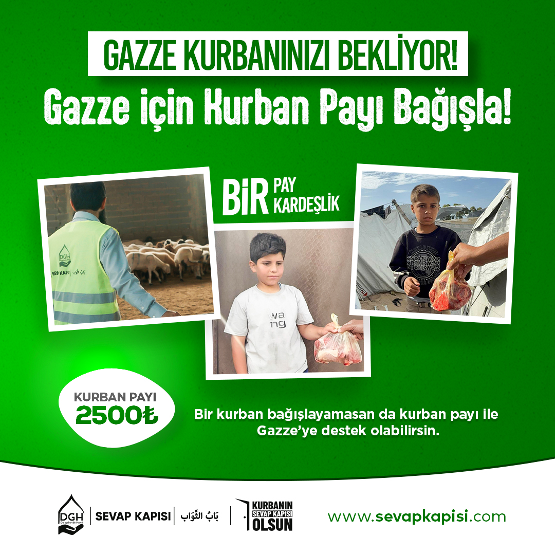 Gazze Kurban Payı Bağışı